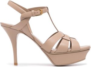 Saint Laurent Tribute high-heel sandals Neutrals
