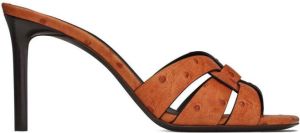 Saint Laurent Tribute open-toe mules Brown
