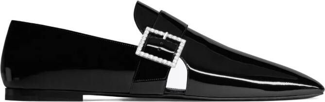 Saint Laurent Tristan patent leather slippers Black