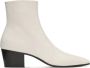 Saint Laurent Vassili 60mm leather ankle boots White - Thumbnail 1