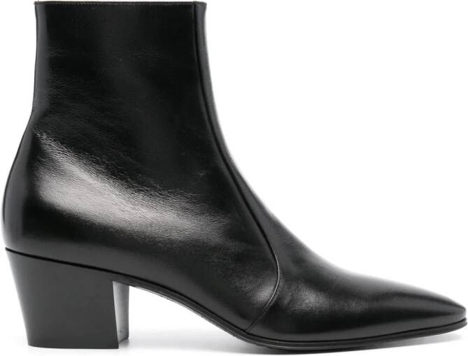 Saint Laurent Vassili 60mm leather boots Black