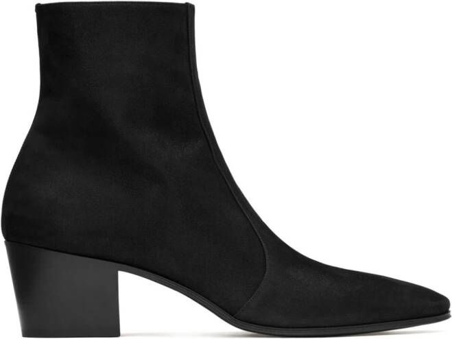Saint Laurent Vassili 65mm leather boots Black