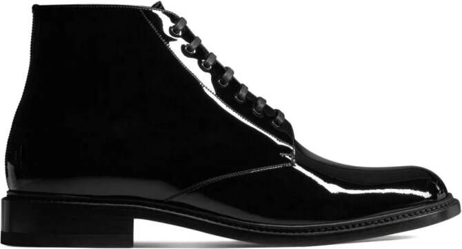 Saint Laurent Vaughn ankle leather boots Black