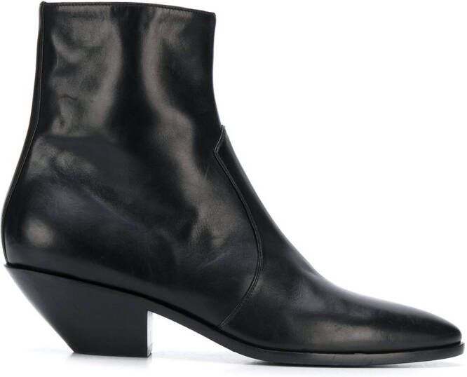 Saint Laurent West 45 leather ankle boots Black