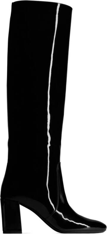 Saint Laurent Who 70mm leather boots Black