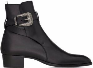 Saint Laurent Wyatt leather 40mm ankle boots Black