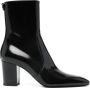 Saint Laurent XIV 80mm leather ankle boots Black - Thumbnail 1
