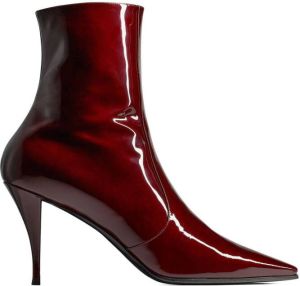 Saint Laurent Ziggy 90mm ankle boots Red