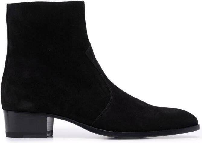 Saint Laurent zip-fastening ankle boots Black