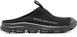 Salomon S Lab logo closed-toe slides Black