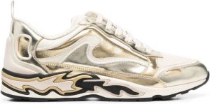 SANDRO flame-detail low-top sneakers Gold