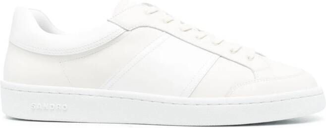 SANDRO H23 Retro leather low-top sneakers White