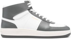 SANDRO Magic panelled high-top sneakers Grey