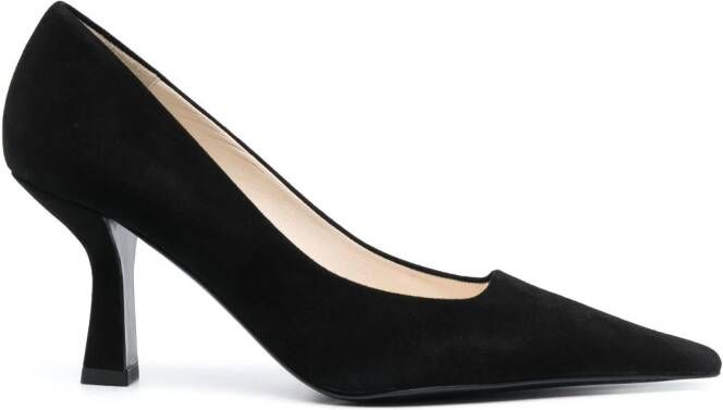 SANDRO 90mm pointed-toe suede pumps Black