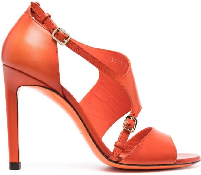 Santoni 105mm leather sandals Orange