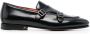 Santoni 20mm buckle-fastening leather loafers Black - Thumbnail 1