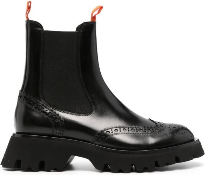 Santoni 45mm leather Chelsea boots Black
