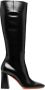 Santoni 85mm square-toe leather boots Black - Thumbnail 1