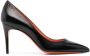 Santoni 95mm heel leather pumps Black - Thumbnail 1