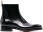 Santoni almond-toe leather boots Black - Thumbnail 1