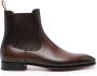 Santoni almond-toe leather Chelsea boots Brown - Thumbnail 1