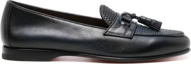 Santoni Andrea leather loafers Blue