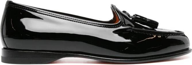 Santoni Andrea patent-leather loafers Black