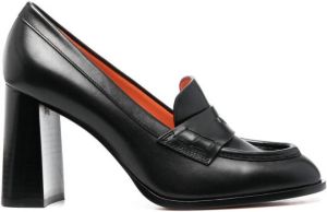 Santoni block-heel loafer pumps Black