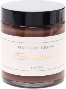 Santoni brown polishing cream