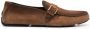 Santoni buckle-detail calf-leather loafers Brown - Thumbnail 1