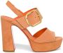 Santoni buckled suede sandals Orange - Thumbnail 1