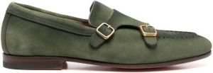 Santoni Carlos double-strap monk shoes Green