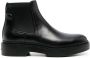 Santoni Chelsea round-toe leather boots Black - Thumbnail 1