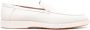 Santoni contrast-stitch leather loafers White - Thumbnail 1