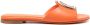 Santoni decorative-buckle leather sandals Orange - Thumbnail 1