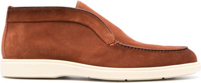 Santoni Desert slip-on suede boots Brown