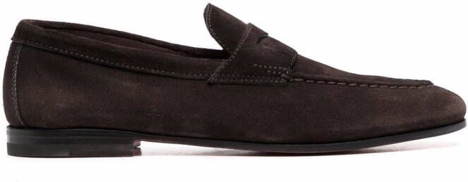 Santoni Door suede loafers Brown