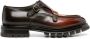 Santoni double-buckle leather loafers Brown - Thumbnail 1