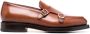 Santoni double-buckle leather monk shoes Brown - Thumbnail 1