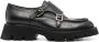 Santoni double-buckle leather shoes Black - Thumbnail 1