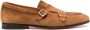 Santoni double-buckle suede Monk shoes Brown - Thumbnail 1