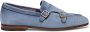 Santoni double-buckled suede loafers Blue - Thumbnail 1