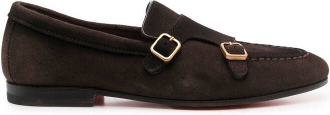 Santoni double-monk strap shoes Brown