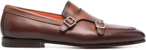 Santoni double-monk strap shoes Brown