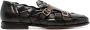 Santoni double-monk strap woven shoes Brown - Thumbnail 1