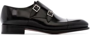 Santoni double-strap monk shoes Black
