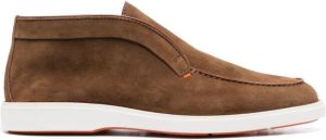 Santoni Drangon suede boots Brown