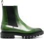 Santoni elasticated side-panel boots Green - Thumbnail 1
