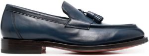 Santoni front tassel-detail loafers Blue