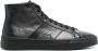 Santoni Gong high-top leather sneakers Black - Thumbnail 1